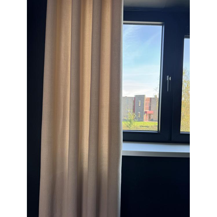 Overgordijn Linum Zand