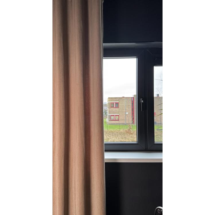 Overgordijn Linum Bruin