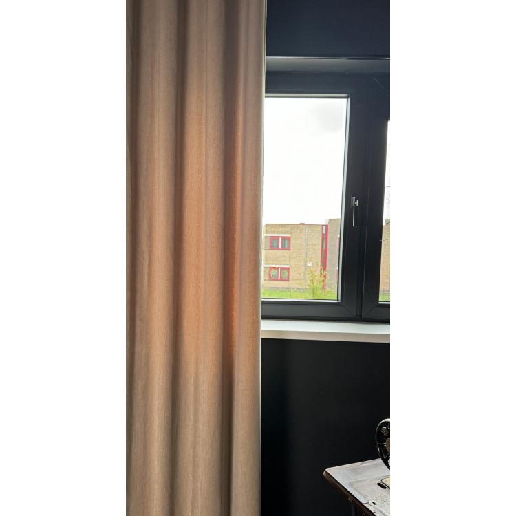 Overgordijn Linum Lichtbruin