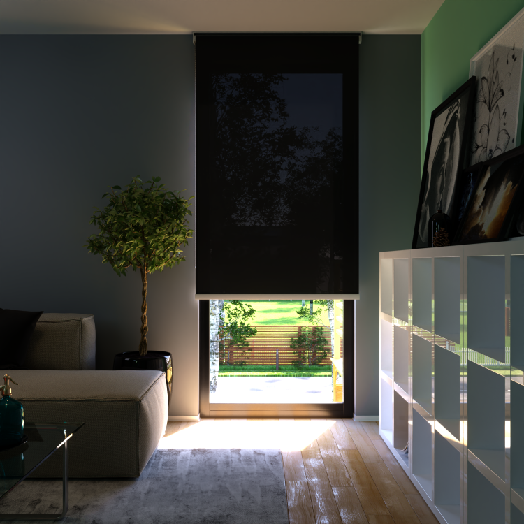 Rolgordijn Lima Zwart/Grijs