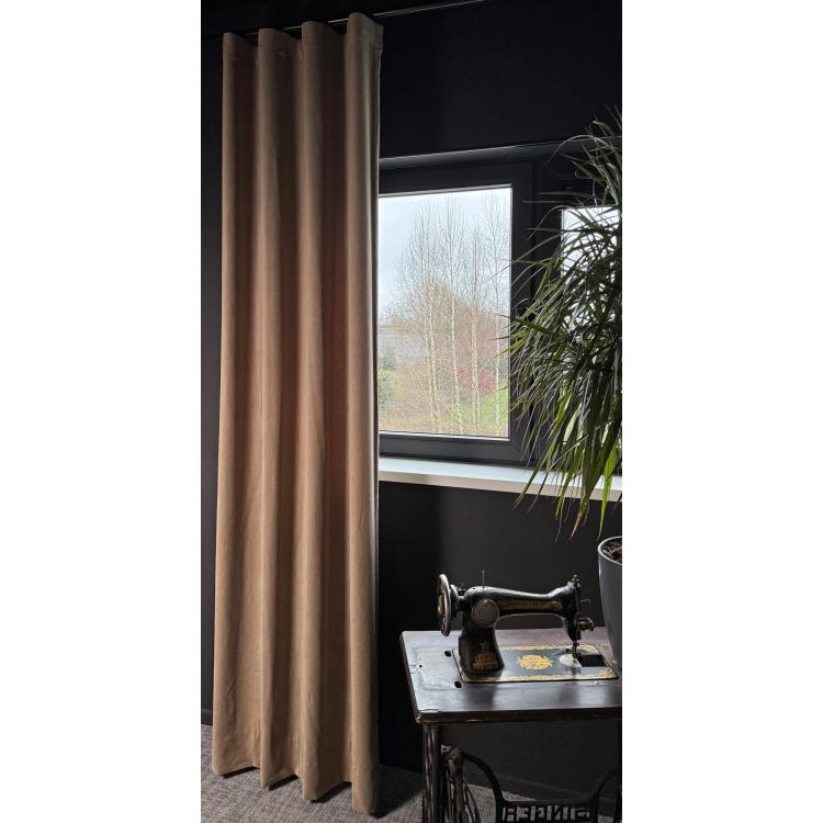 Overgordijn Linum Bruin