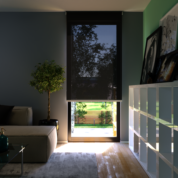 Rolgordijn Tokio Zwart